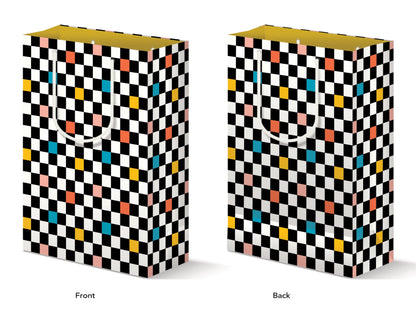 COLOR POP CHECKERBOARD GIFT BAG