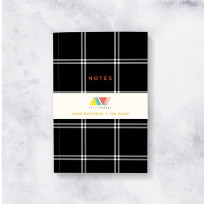 BLACK PLAID NOTEBOOK