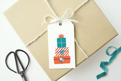 HOLIDAY GIFT BOXES Gift tags, Set of 10